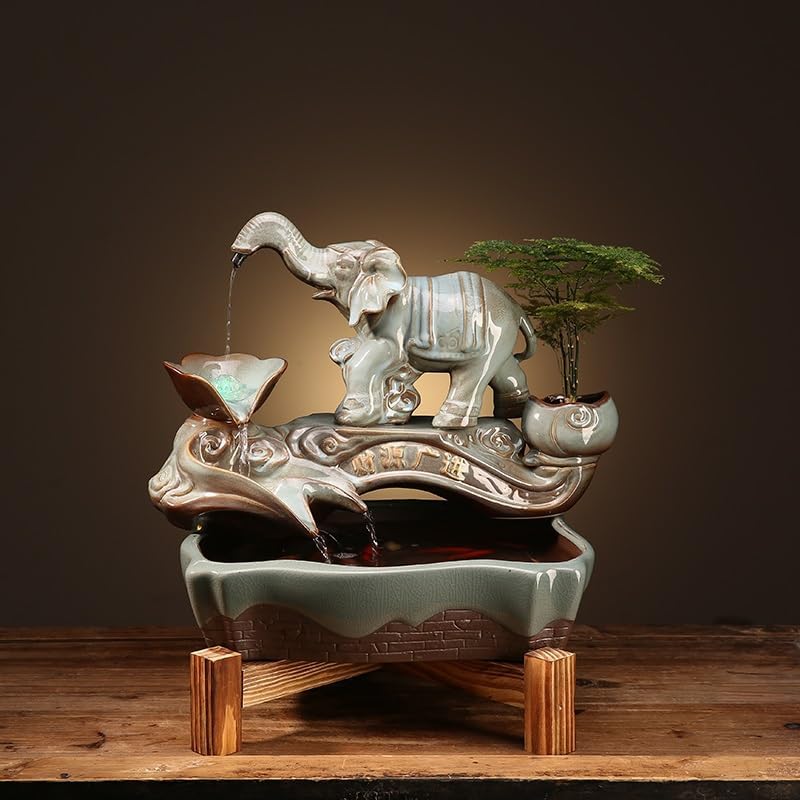 Chinese Style Tabletop Fountain for Home Office Decor