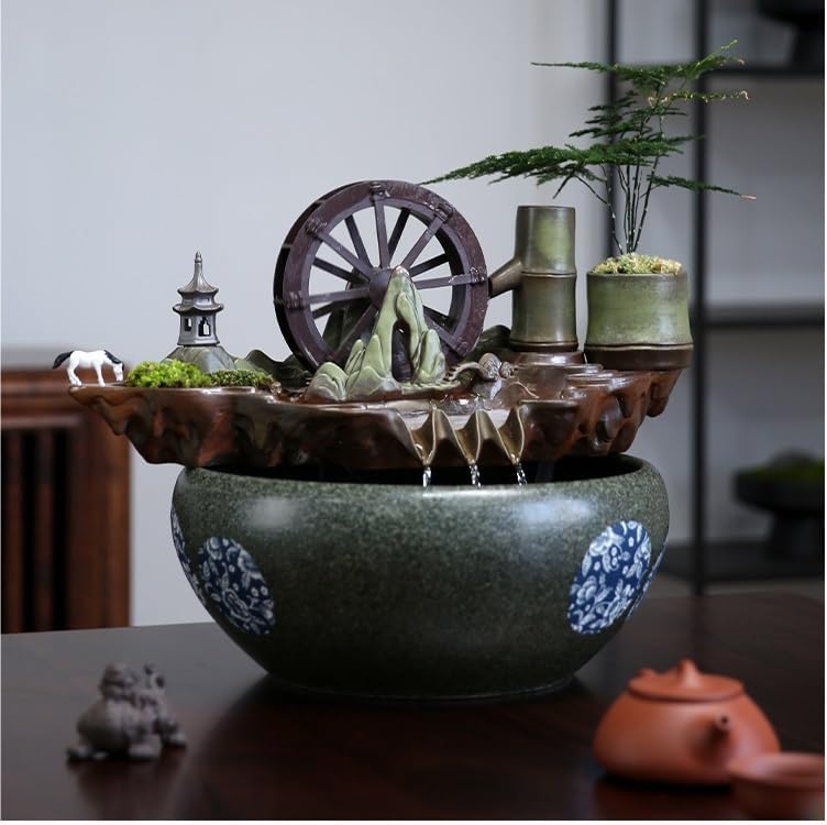 Zen Indoor Waterfall Fountain for Desktop Decor