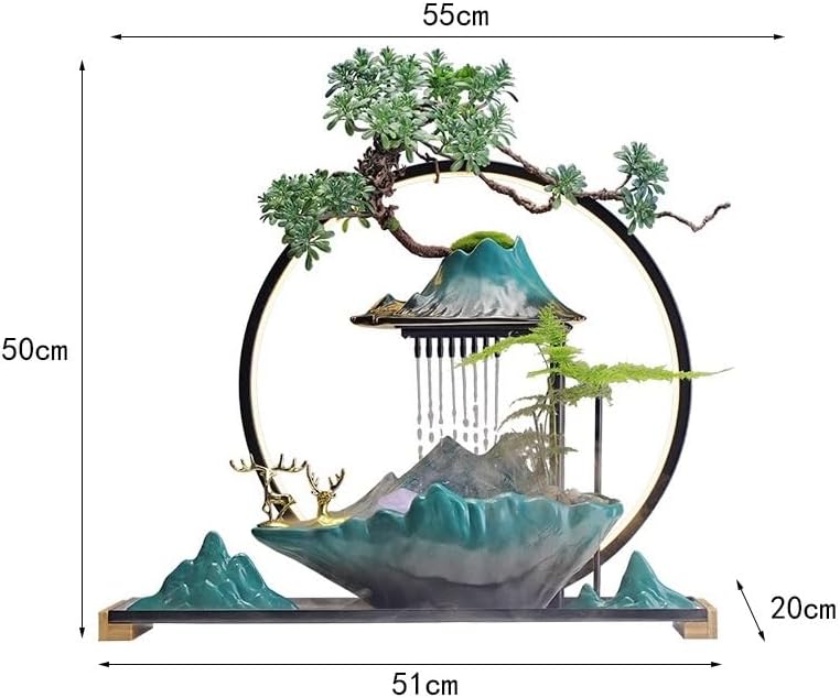 Water Fountain Indoor Tabletop Fountain Zen Waterfall Decoration