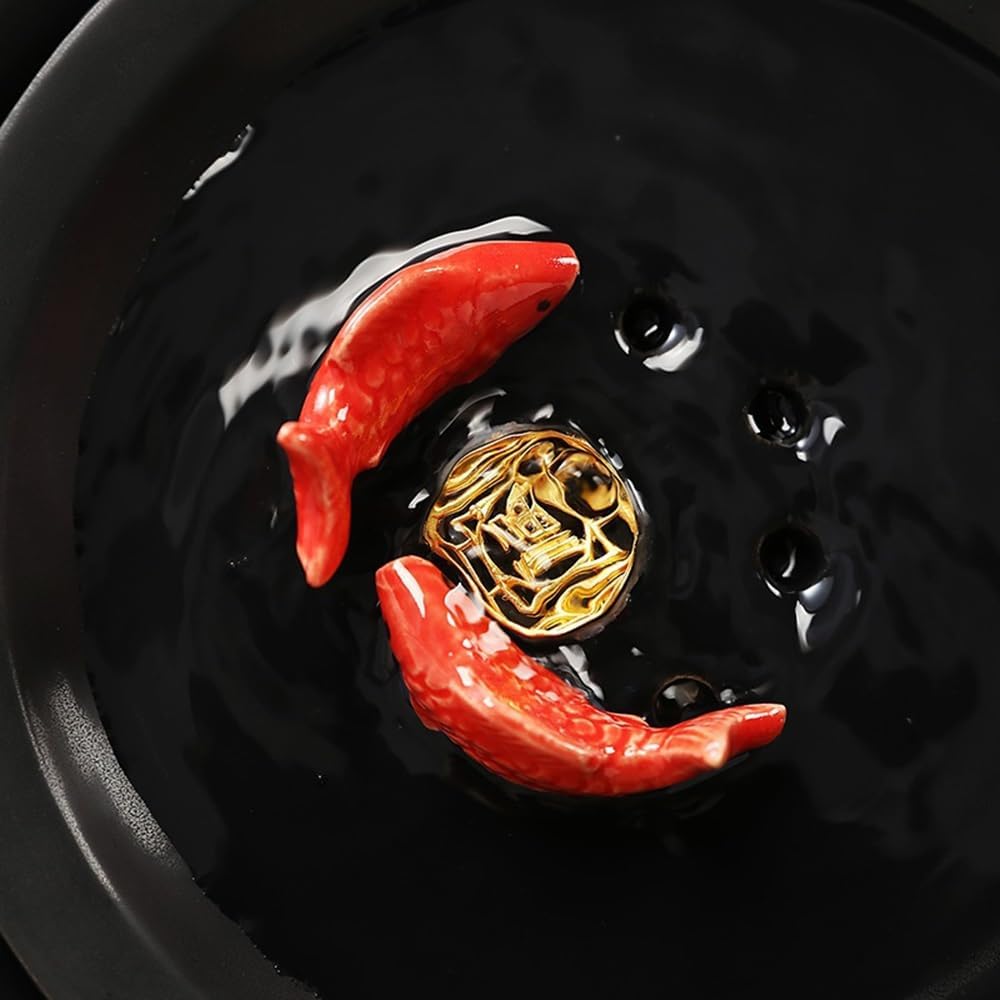 Elegant Tabletop Water Fountain with Goldfish