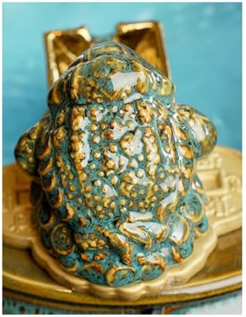 Ceramic Tabletop Fountain with Water Wheel and Lucky Decor