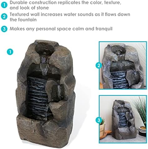 Sunnydaze Stony Rock 11-Inch Indoor Tabletop Fountain 1