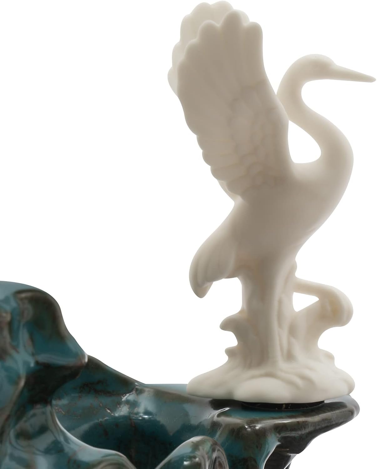 Hanmorfarbi Tabletop Fountain with LED Light and Fish Tank
