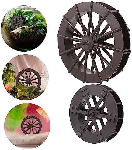2pcs Fountain Feng Shui Wheel Sculpture Decor Tabletop Mini Waterfall Accessories
