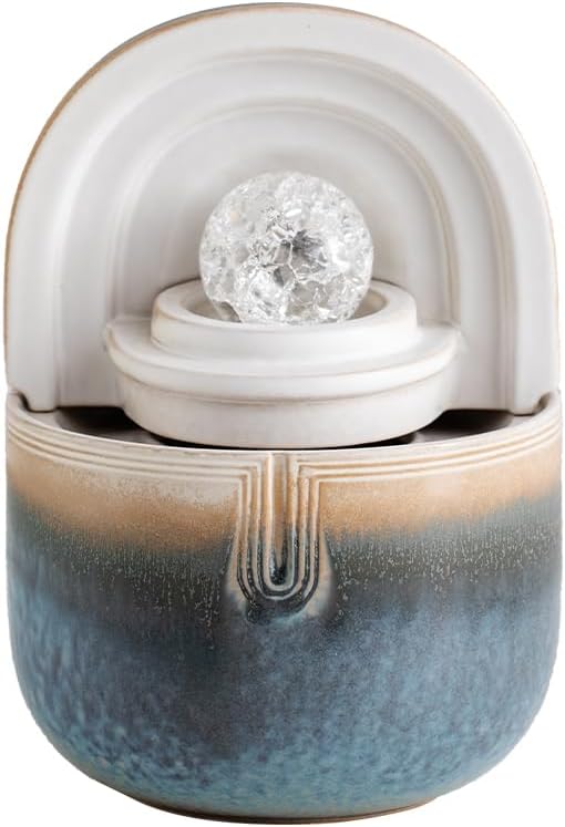 Ceramic Desktop Water Fountain Zen Decor Indoor Humidifier