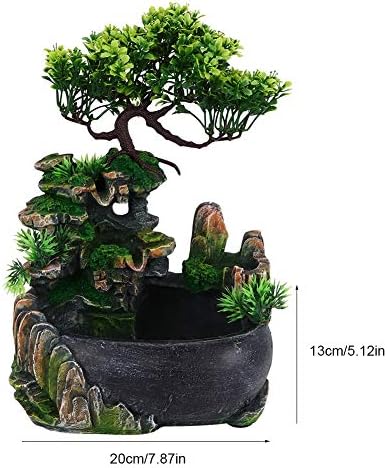 Stress Relief Indoor Fountain with Rockery and Plant