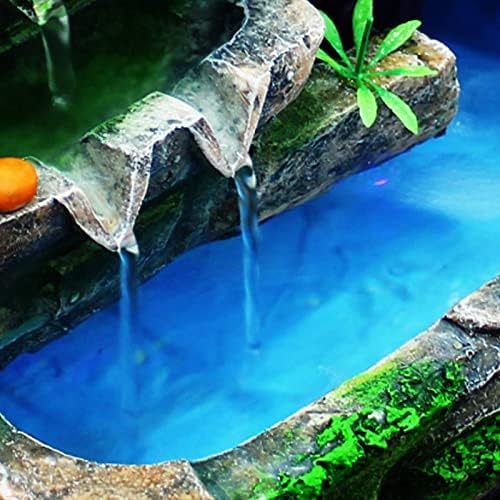 Winneshop Tabletop Fountain with LED Lights and Pump