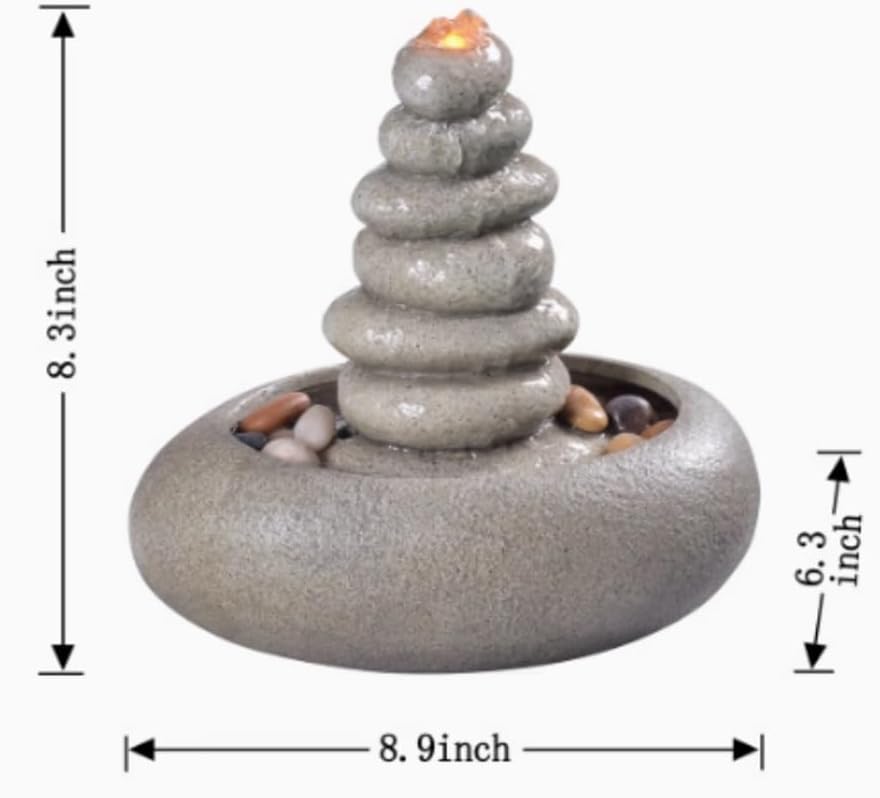 Desktop Fountain with Gurgling Water for Living Room Decor