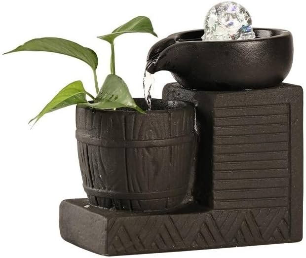 Elegant Ceramic Tabletop Water Fountain for Home Office