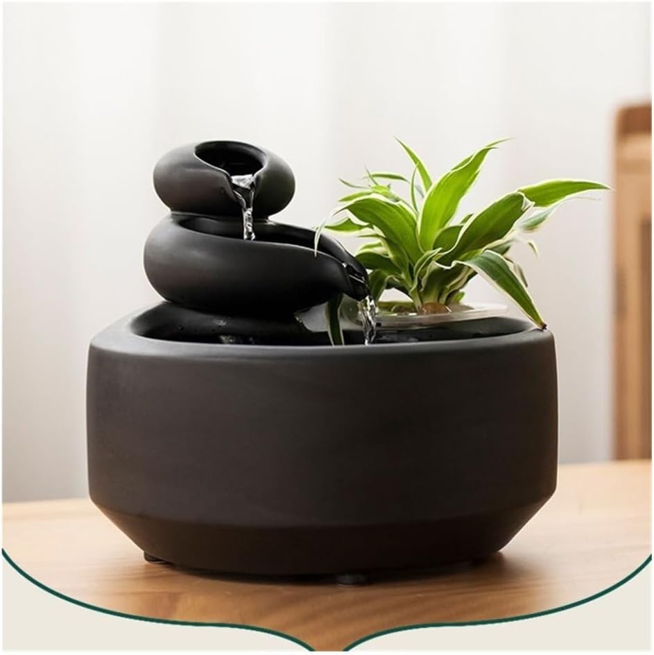 Creative Ceramic Tabletop Fountain for Office and Living Room