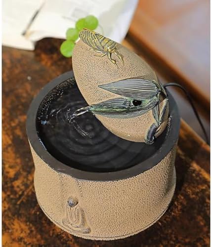Elegant Desktop Water Fountain with Meditation Symbols