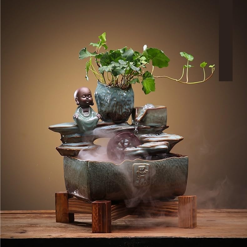 Indoor Ceramic Tabletop Fountain for Home Decor