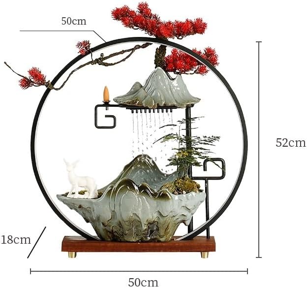 Indoor Fountain Tabletop Water Feature Decor Ceramic
