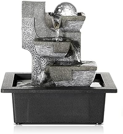 Dyna-Living Indoor Tabletop Water Fountain with LED Lights