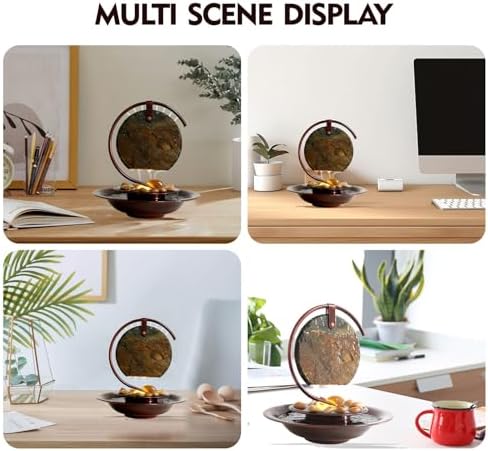 Indoor Waterfall Fountain with Light for Home Office Decor