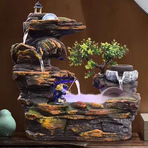 Elegant Desktop Water Fountain with Feng Shui Balls