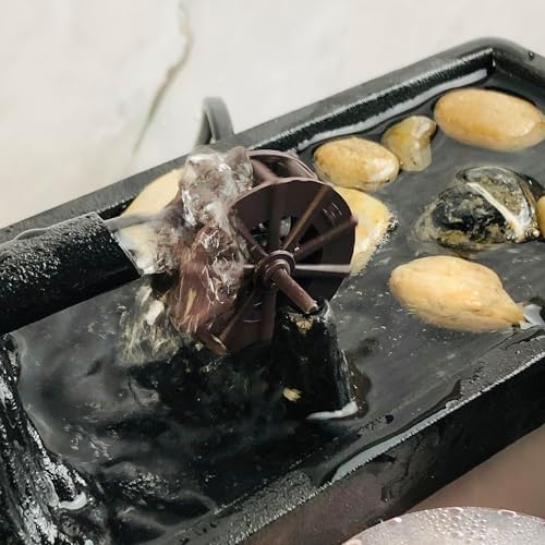 Elegant Black Ceramic Tabletop Waterfall Fountain