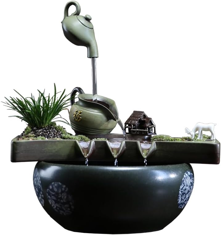 Zen Indoor Water Fountain Decor for Living Room and Office