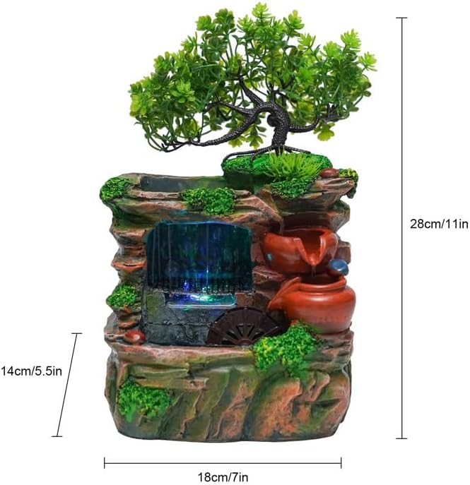 Indoor Relaxation Desktop Fountain Waterfall Zen Decor