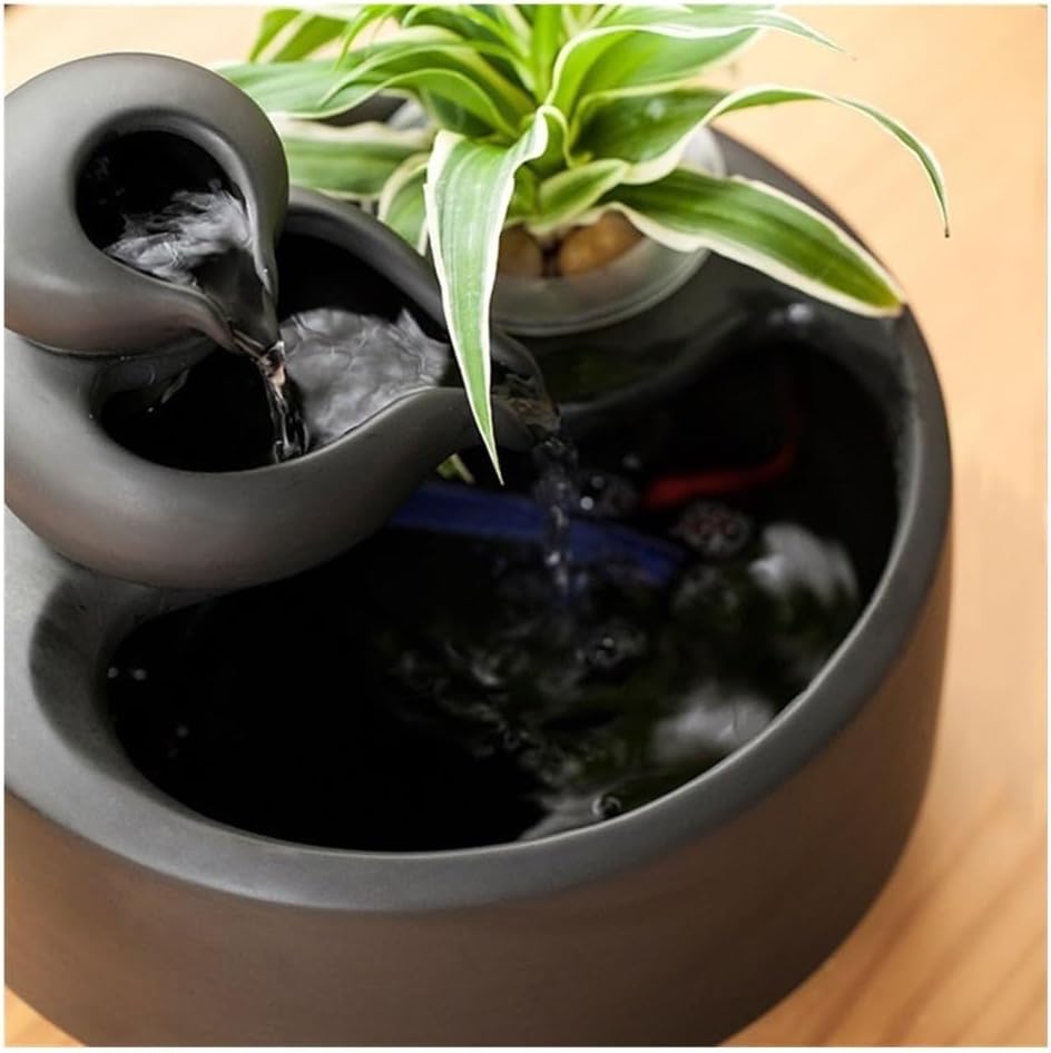 Creative Ceramic Tabletop Fountain for Office and Living Room
