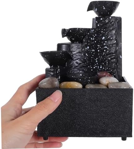 RORPOIR Tabletop Waterfall Fountain Battery Powered Office Decor