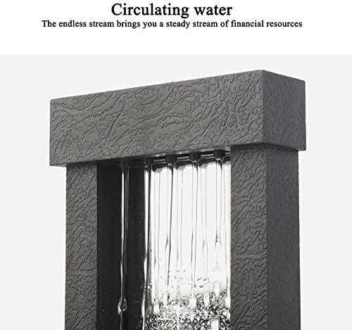 Yitengteng USB Tabletop Water Fountain with LED Light and Stones