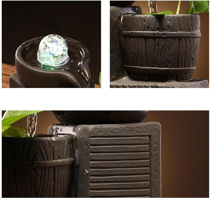 Elegant Ceramic Tabletop Water Fountain for Home Office
