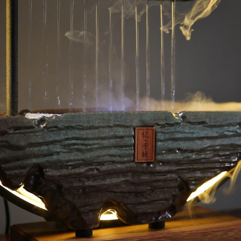 Stylish Indoor Fountain with Zen Waterfall Design for Home and Office