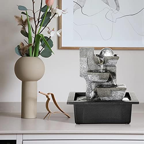 Dyna-Living Indoor Tabletop Water Fountain with LED Lights