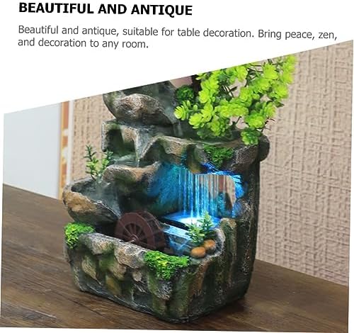 Amosfun Tabletop Water Fountain Decorative Resin Ornament