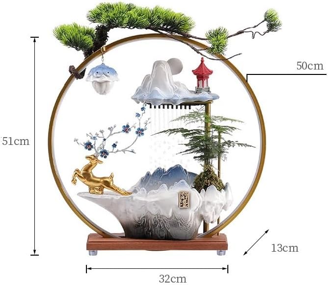 Zen Waterfall Tabletop Fountain with Circulating Water