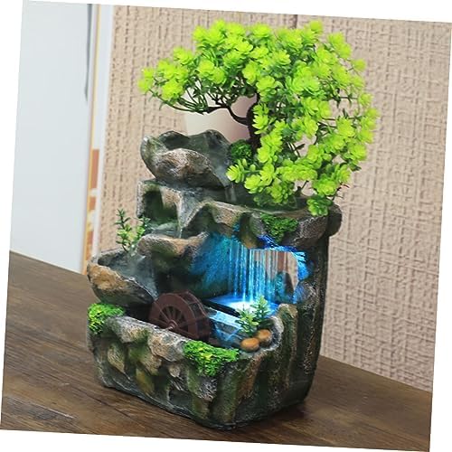 Amosfun Tabletop Water Fountain Decorative Resin Ornament