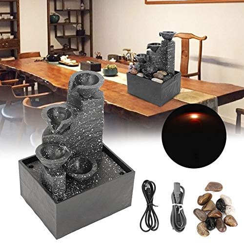 Cocoarm Tabletop Fountain with Stone and LED Light