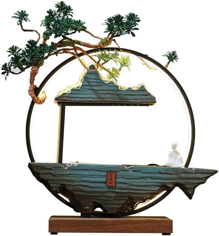 Stylish Indoor Fountain with Zen Waterfall Design for Home and Office