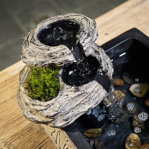 Running Water Ornament Small Fountain Decor for Home Office