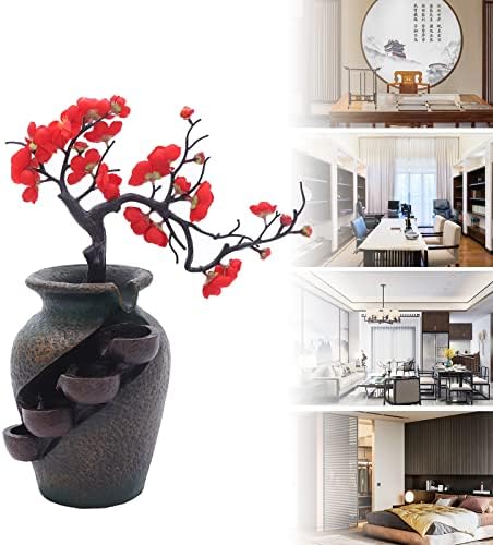157 Inch Indoor Tabletop Fountain with Decorative Trees