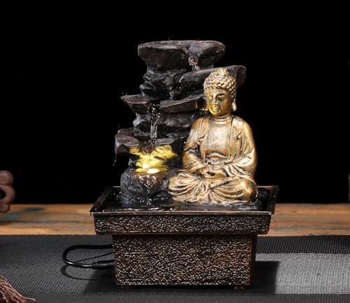 Seyee Bro Tabletop Water Fountain Buddha Statue