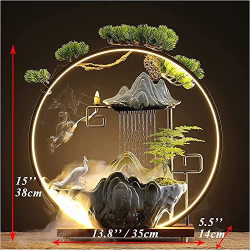 Ceramic Water Fountain with LED and Animal Design