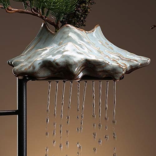 AQWASYUTER Water Fountains Indoor Wealth Ornaments Zen Waterfall Decoration