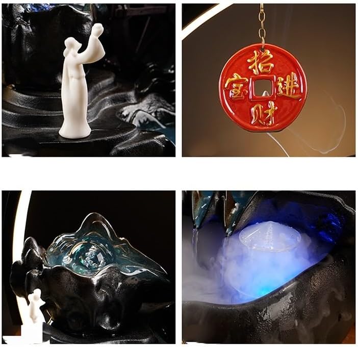 Indoor Water Fountain Decor for Home Office Zen Style