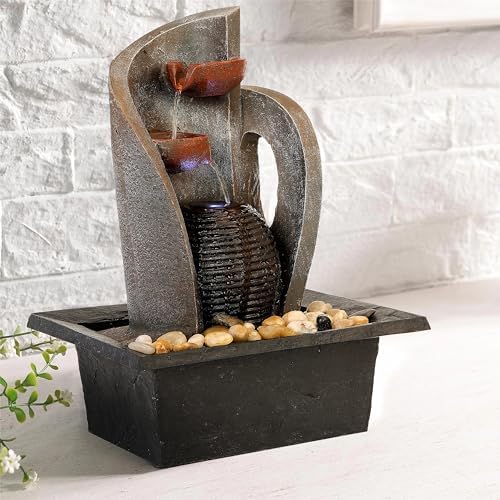 Fathers Den 16 Inch Waterfall Fountain with LED Lights