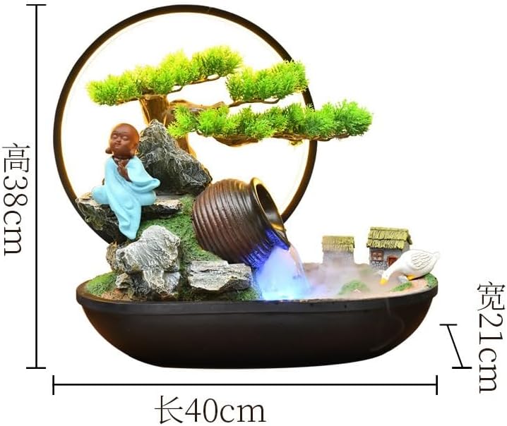 Chinese Style Rockery Water Fountain for Home Office Decor