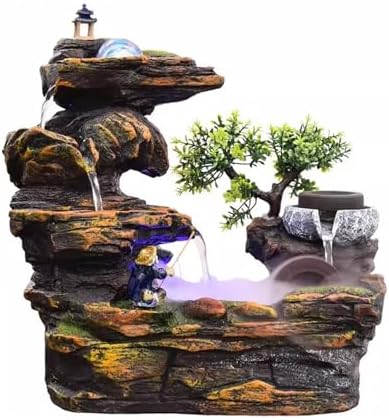 Elegant Desktop Water Fountain with Feng Shui Balls