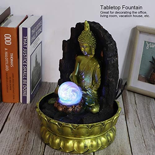 Focket Tabletop Fountain with LED Light and Water Sound