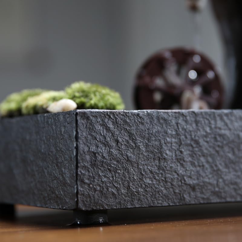 Zen Waterfall Tabletop Fountain for Home Office Decor
