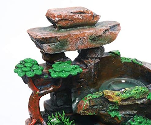 DYRABREST Tabletop Rockery Fountain with LED Light