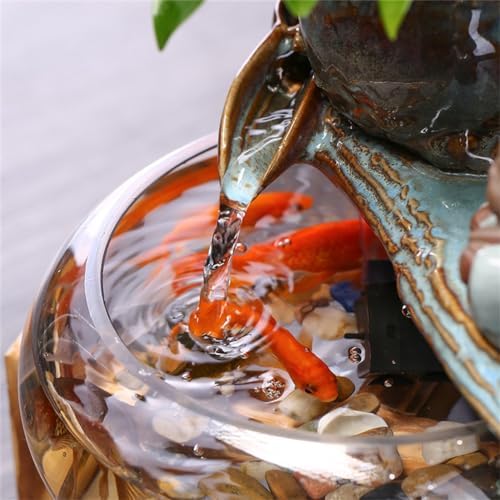 Small Fish Tank Automatic Flowing Water Desktop Fountain Decorative Ornament