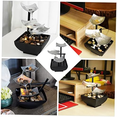 Ciieeo Metal Desktop Waterfall Fountain for Office Zen Decor