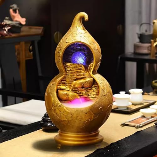 Elegant Desktop Water Fountain with LED Lights
