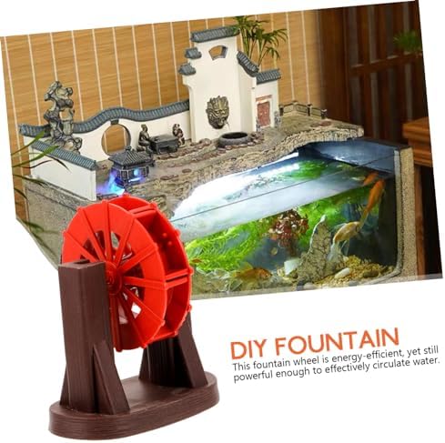 Mini Water Wheel Fountain Accessory for Terracotta and Garden Decor